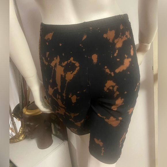 Tough Luv Black reversed dye ruched side biker shorts - Picture 2 of 7